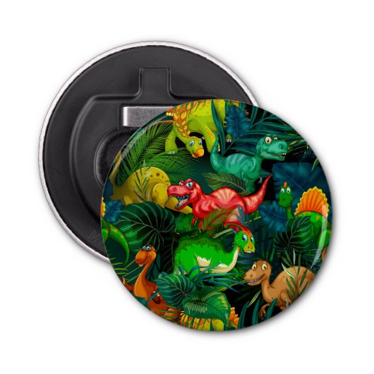 Dinosaur Park Button Flesopener (Voorkant)