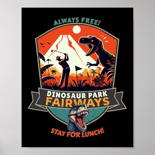 Dinosaur Park Fairways  Poster (Voorkant)