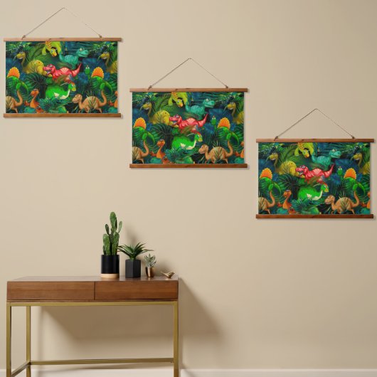 Dinosaur Park Hangend Wandkleed (Asymmetrisch)