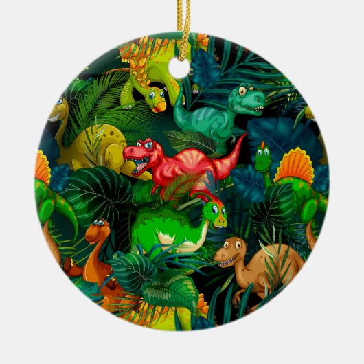 Dinosaur Park Keramisch Ornament (Voorkant)