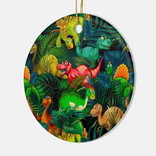 Dinosaur Park Keramisch Ornament (Links)