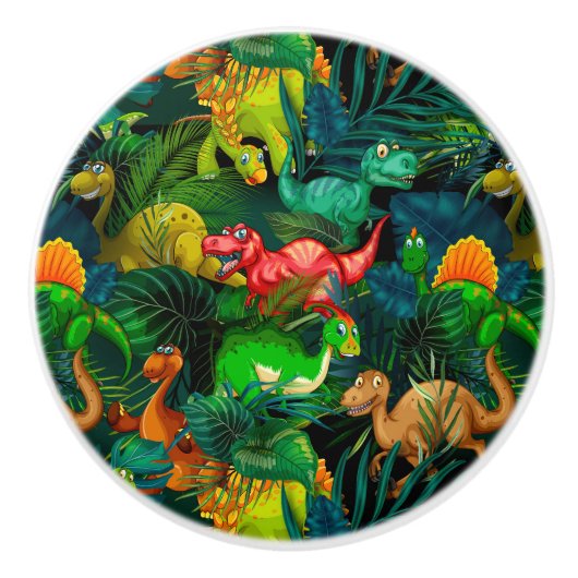 Dinosaur Park Keramische Knop (Voorkant)