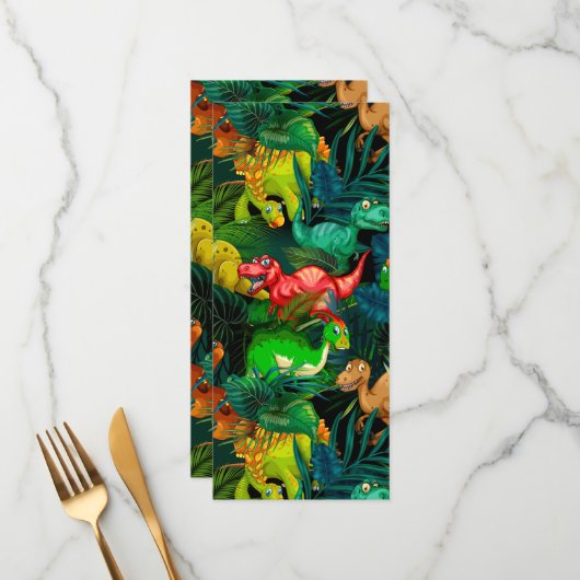 Dinosaur Park Menu (Voorkant / Achterkant in situ)