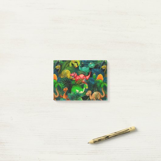 Dinosaur Park Post-it® Notes (Op bureau)