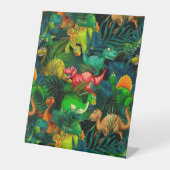 Dinosaur Park Reclamebord Met Voetstuk (Voorkant)