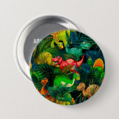 Dinosaur Park Ronde Button 7,6 Cm (Voorkant /achterkant)