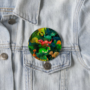 Dinosaur Park Ronde Button 7,6 Cm