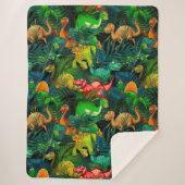 Dinosaur Park Sherpa Deken (Voorkant)