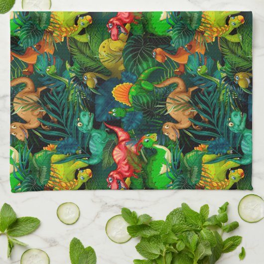 Dinosaur Park Theedoek (Gevouwen)