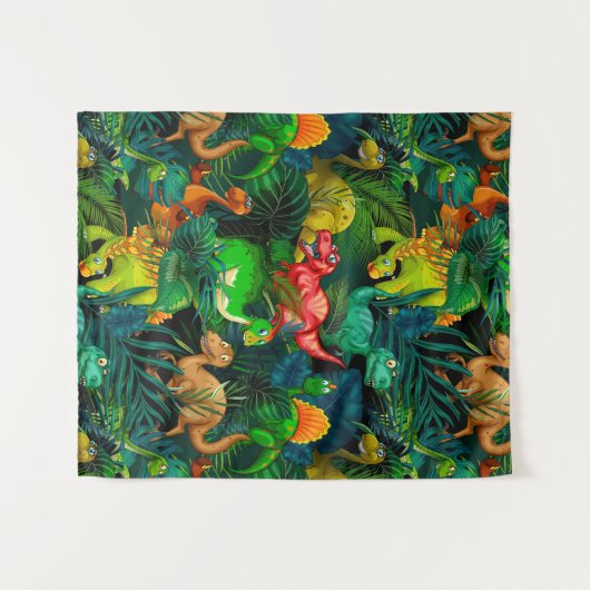 Dinosaur Park Wandkleed (Voorkant (horizontaal))