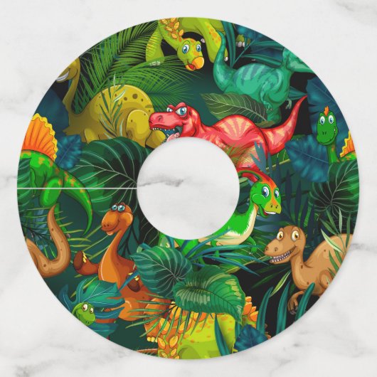 Dinosaur Park Wijnglaslabel (Achterkant)