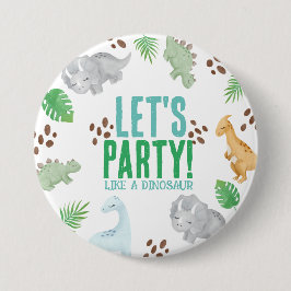 Dinosaur partij gunst kind partij ronde button 7,6 cm