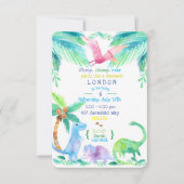 Dinosaur partijuitnodiging kaart (Voorkant)