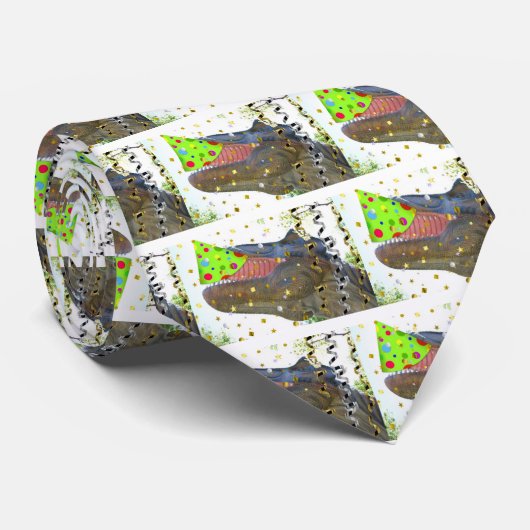 Dinosaur Party Animal Stropdas (Opgerold)