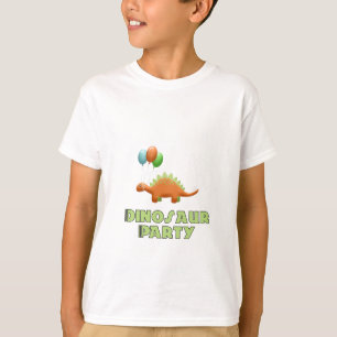 Dinosaur Party Balloons Art T-Shirt