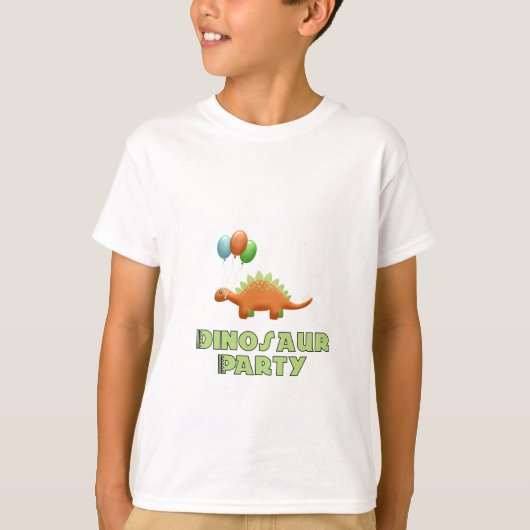 Dinosaur Party Balloons Art T-Shirt (Voorkant)