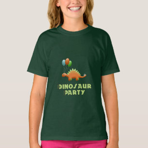 Dinosaur Party Balloons Art T-Shirt