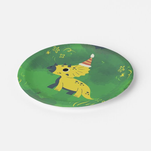 Dinosaur Party Bord Groen (Gekanteld)