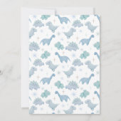 Dinosaur Party Boy Birthday Dank je wel Bedankkaart (Achterkant)