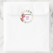 Dinosaur Party Fun Personalis Sticker (Tas)