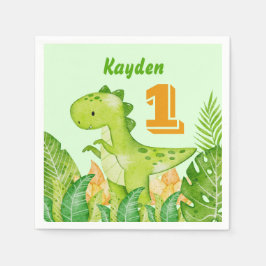 Dinosaur party gepersonaliseerd servet