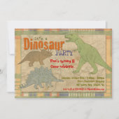 Dinosaur Party Invitation - Gepersonaliseerd Kaart (Voorkant)
