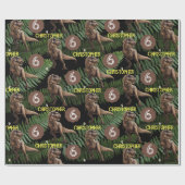 Dinosaur Party Kids Birthday Trex Cadeaupapier (Vlak)