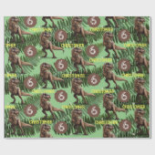 Dinosaur Party Kids Birthday Trex Cadeaupapier (Vlak)
