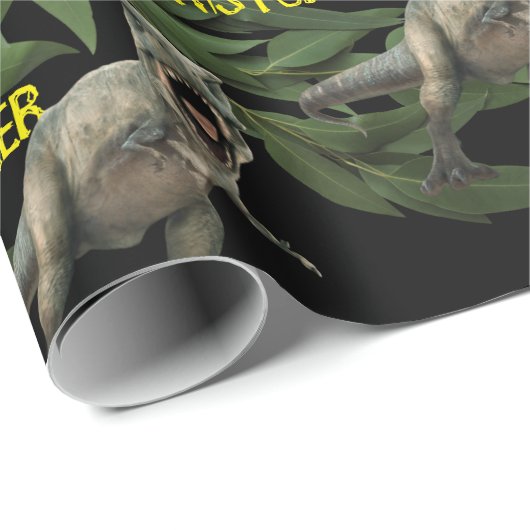 Dinosaur Party Kids Birthday Trex Cadeaupapier (Rol Hoek)