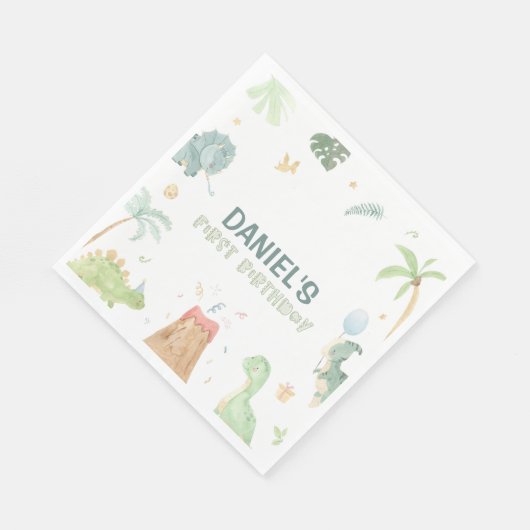 Dinosaur Party Napkins Servet (Hoek)