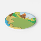 Dinosaur Party Paper Borden Papieren Bordje (Gekanteld)