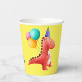 Dinosaur Party Papieren Bekers (Achterkant)