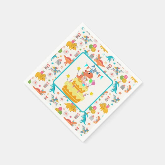 Dinosaur Party Servet (Hoek)
