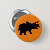 Dinosaur Party Sinaasappel Ronde Button 5,7 Cm (Voorkant /achterkant)