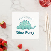 Dinosaur Party Stegosaurus Kids Verjaardag Servet (Insitu)