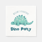 Dinosaur Party Stegosaurus Kids Verjaardag Servet (Voorkant)