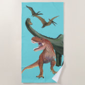 Dinosaur Party Strandlaken (Voorkant)