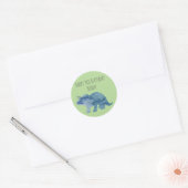 Dinosaur Party Triceratops Ronde Sticker (Envelop)