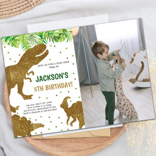  Dinosaur Party-uitnodigingen voor kinderen Kaart