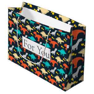 Dinosaur-patroon voor grote cadeautas