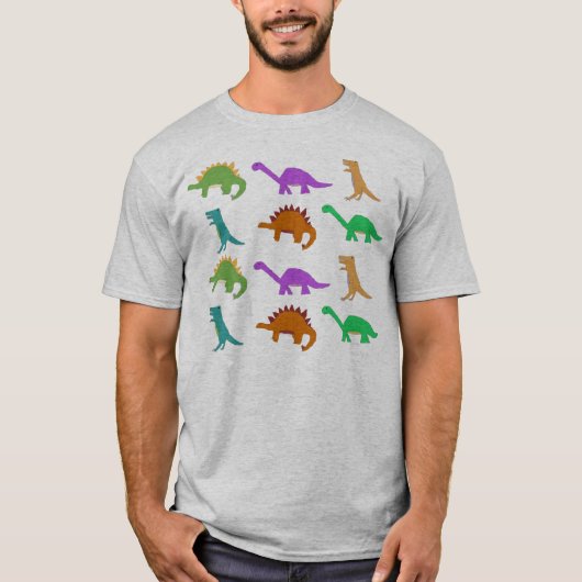Dinosaur-patroonkleding T-shirt (Voorkant)