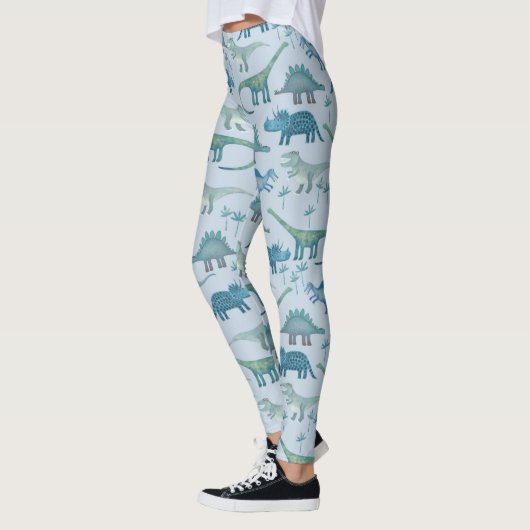 Dinosaur Pattern Blue Leggings (Links)