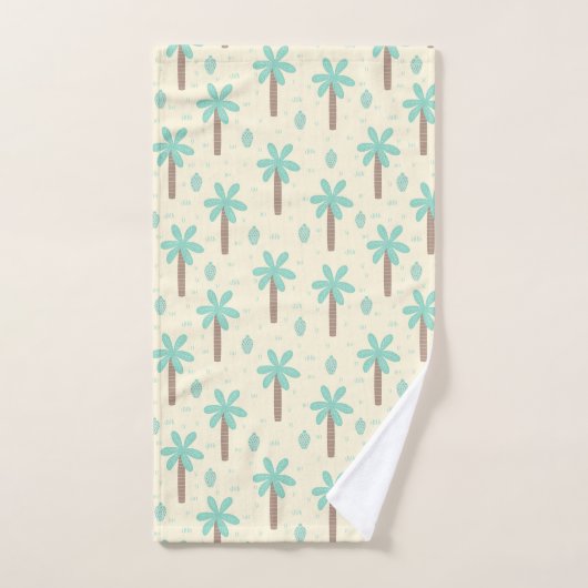 Dinosaur Pattern Blue Monogrammed Kind Boy Bathroo Bad Handdoek (Handdoek)