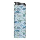 Dinosaur Pattern Blue Thermosbeker (Geroteerd rechts)