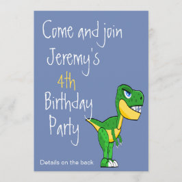 Dinosaur Pattern Cute Boys Age Birthday Kaart
