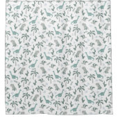 Dinosaur Pattern Douchegordijn (Voorkant)