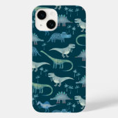 Dinosaur Pattern Green Case-Mate iPhone Case (Achterkant)