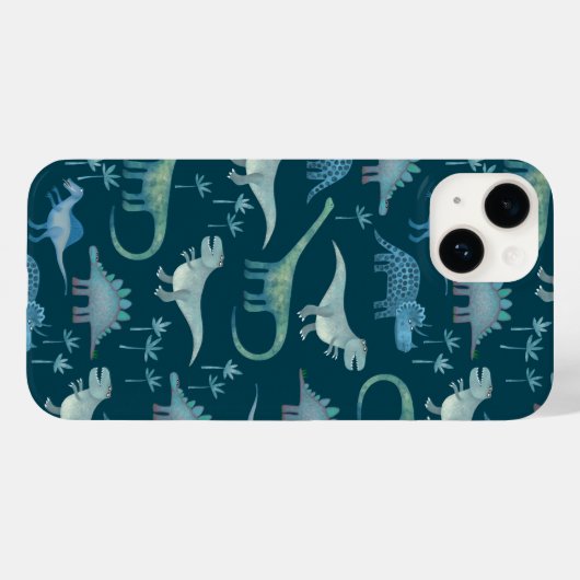 Dinosaur Pattern Green Case-Mate iPhone Case (Achterkant (horizontaal))