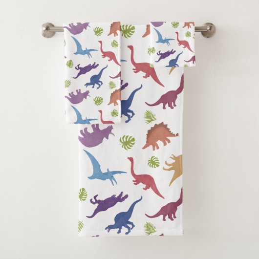 Dinosaur Pattern Kind of kinderbadkamer Bad Handdoek (Insitu)