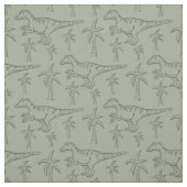 Dinosaur Pattern Modern Boy Dino Jungle Sage Green Stof (Swatch)